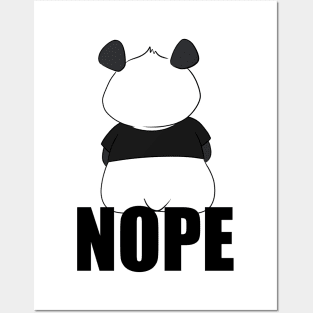 Nope Mood Funny Panda Posters and Art